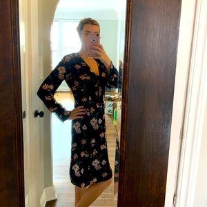 Black and floral formal dress